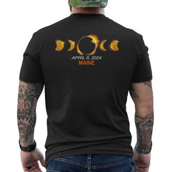 Maine Total Solar Eclipse April 8 2024 Men's T-shirt Back Print | Mazezy CA