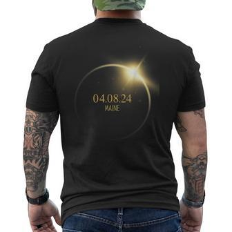 Maine Totality Solar Eclipse 2024 40824 Accessories Men's T-shirt Back Print | Mazezy