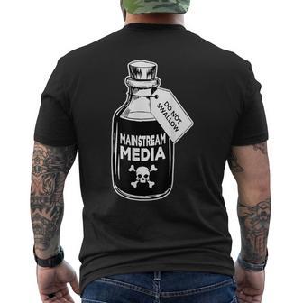 Mainstream Media Sucks Fake News Men's T-shirt Back Print - Monsterry