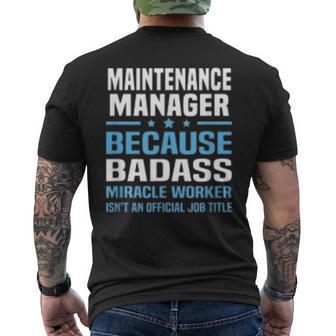 Maintenance Manager Men's T-shirt Back Print - Monsterry DE