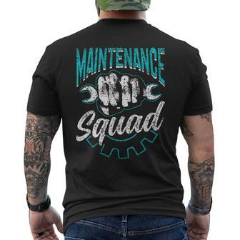 Maintenance Squad Technician Worker Maintenance Man Men's T-shirt Back Print - Thegiftio