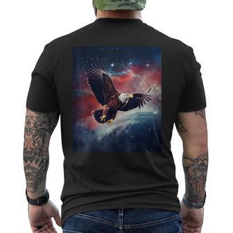 Majestic Flying American Bald Eagle Photo Portrait Men's T-shirt Back Print - Thegiftio UK