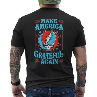 Makes America Grateful Again Fans Of Classic Rock Mens Back Print T-shirt - Thegiftio UK