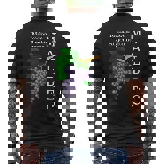 Malbec Wine Lover Mendoza Argentina Mens Back Print T-shirt - Thegiftio UK