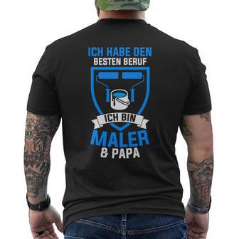 Maler Papa Malermeisterateratertag Lackierer T-Shirt mit Rückendruck - Geschenkecke