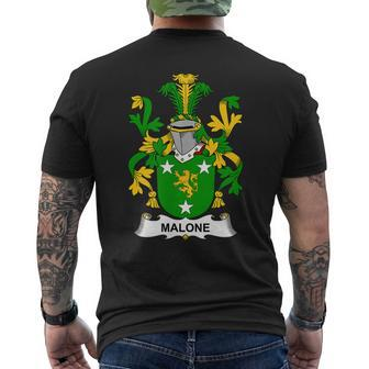 Malone Coat Of Arms Family Crest Mens Back Print T-shirt - Thegiftio UK