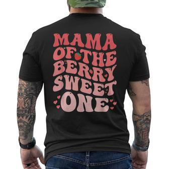 Mama Of The Berry Sweet One Birthday Strawberry Girl Men's T-shirt Back Print | Seseable CA