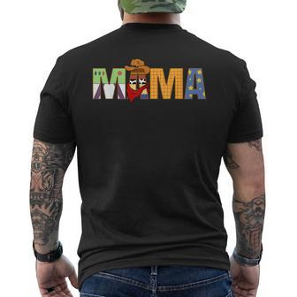 Mama Birthday Boy Western Rodeo Family Party Decorations Men's T-shirt Back Print | Mazezy