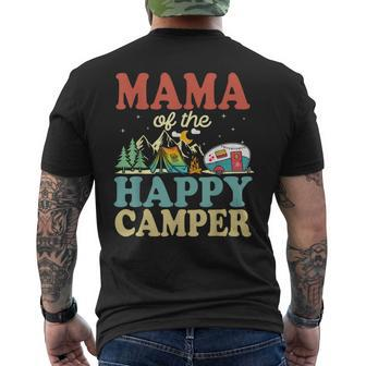 Mama Of The Happy Camper First Birthday Camping Family Men's T-shirt Back Print - Seseable