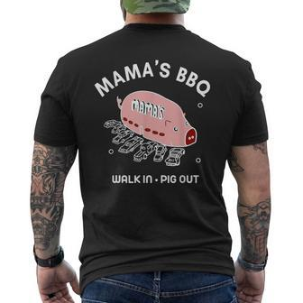 Mama's Bbq Walk In Pig Out Sunny Summer Paddy's Irish Pub Men's T-shirt Back Print - Monsterry DE