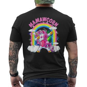 Mamawcorn Dabbing Unicorn Cute Mamaw Men's T-shirt Back Print - Monsterry