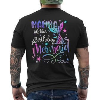 Mamma Of The Birthday Mermaid Matching Family Father's Day Men's T-shirt Back Print - Monsterry UK
