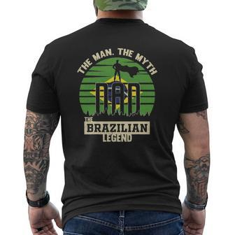 The Man The Myth The Brazilian Legend Dad Mens Back Print T-shirt | Mazezy AU