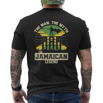 The Man The Myth The Jamaican Legend Dad Mens Back Print T-shirt | Mazezy CA