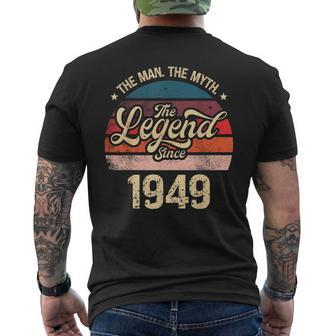 The Man The Myth The Legend Since 1949 Birthday Mens Men's T-shirt Back Print - Monsterry