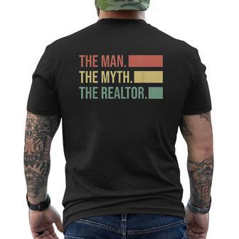 The Man Myth Realtor Mens Back Print T-shirt - Thegiftio UK