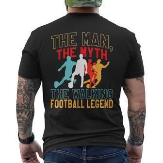 The Man The Myth The Walking Football Legend Football Men's T-shirt Back Print - Thegiftio UK