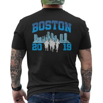 Marathon Boston 2019 Runners Men's T-shirt Back Print - Monsterry CA