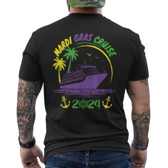 Mardi Cruise 2024 Family Mardi Gras Cruise Squad 2024 Men's T-shirt Back Print | Mazezy