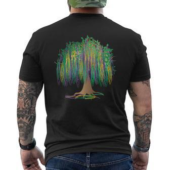 Mardi Gras Beaded Tree Mens Back Print T-shirt - Thegiftio UK