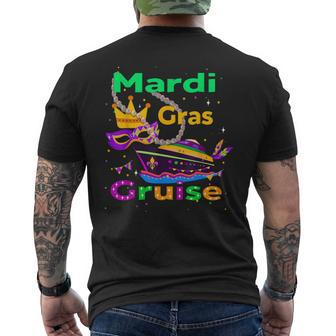 Mardi Gras Cruise Cruising Mask 2023 Matching Family Men's T-shirt Back Print - Monsterry