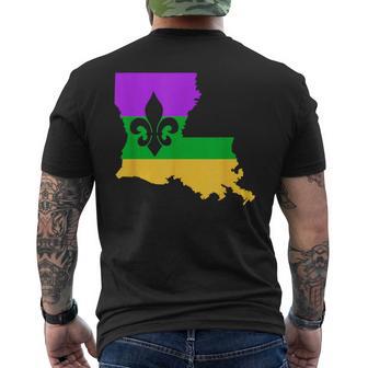 Mardi Gras Fleur Carnival Festival Street Parade Men's T-shirt Back Print - Monsterry UK