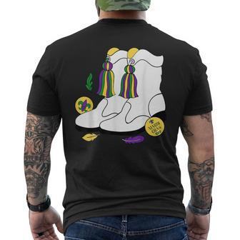 Mardi Gras Marching Boots Majorette Boots Parade Carnival Men's T-shirt Back Print - Monsterry