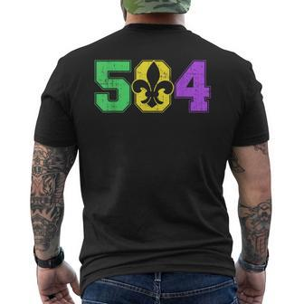Mardi Gras New Orleans 504 Louisiana Men's T-shirt Back Print - Thegiftio UK