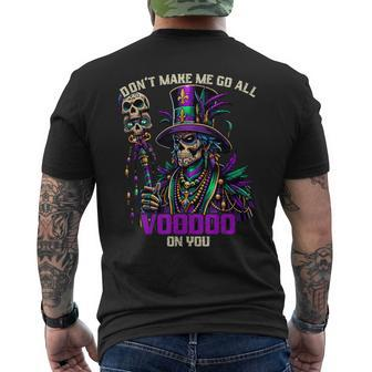 Mardi Gras Priest Top Hat New Orleans Witch Doctor Voodoo Men's T-shirt Back Print | Mazezy