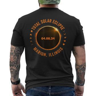 Marion Illinois State Total Solar Eclipse 2024 Men's T-shirt Back Print | Mazezy DE