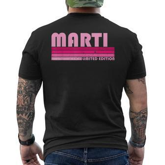 Marti Name Personalized Retro Vintage 80S 90S Birthday Men's T-shirt Back Print - Seseable