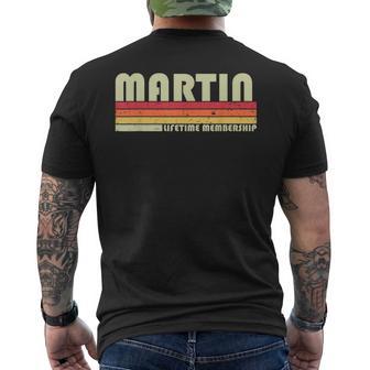 Martin Surname Retro Vintage 80S 90S Birthday Reunion Men's T-shirt Back Print - Monsterry DE