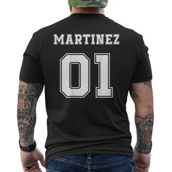 Martinez 01 Back Print Sports Jersey Style Family Name Fun Men's T-shirt Back Print - Seseable