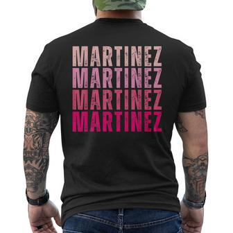 Martinez Personalized Name I Love Martinez Vintage Men's T-shirt Back Print - Seseable