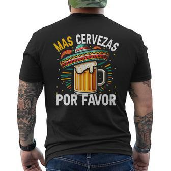 Mas Cervezas Por Favor Cinco De Mayo Drinking Men Men's T-shirt Back Print - Thegiftio UK