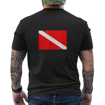 Master Diver Scuba Diving Flag Mens Back Print T-shirt - Thegiftio UK