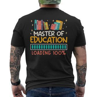 Master Of Education Loading 100 Masters Degree Passed Men's T-shirt Back Print - Monsterry AU