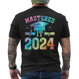 Mastered It 2024 Master Degree Graduation Tie Dye Men's T-shirt Back Print - Thegiftio UK