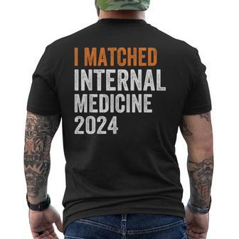 I Matched Internal Medicine Medical Resident 2024 Match Day Men's T-shirt Back Print - Monsterry AU