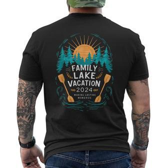 Matching 2024 Camping Hiking Cabin Family Lake Vacation 2024 Men's T-shirt Back Print - Monsterry
