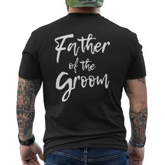 Matching Bridal Party For Family Father Of The Groom Mens Back Print T-shirt | Mazezy DE