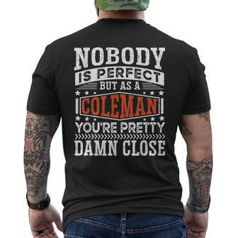 Matching Coleman Family Name Family Reunion Coleman Men's T-shirt Back Print - Seseable