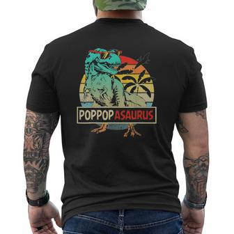Matching Family Poppopasaurusrex Father's Day Poppop Mens Back Print T-shirt | Mazezy