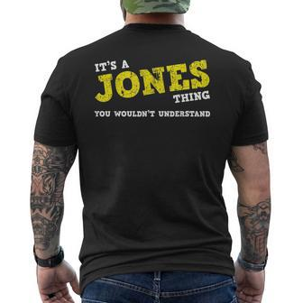 Matching Jones Family Name Its A Jones Surname Thing Men's T-shirt Back Print - Seseable