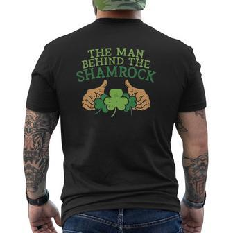 Matching Pregnancy Announcement St Patrick's Day Dad Mens Back Print T-shirt | Mazezy