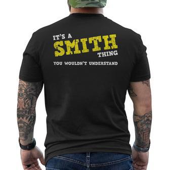 Matching Smith Family Name Its A Smith Thing Men's T-shirt Back Print - Seseable
