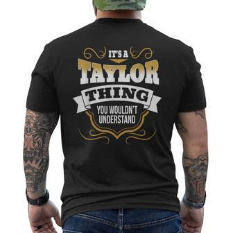 Matching Taylor Family Name Family Reunion Taylor Men's T-shirt Back Print - Seseable