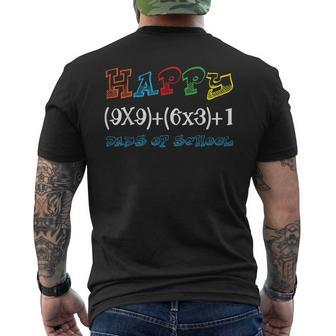 Math Equation Nerdy Geeky Cute 100Th Days Of School Men's T-shirt Back Print - Monsterry CA