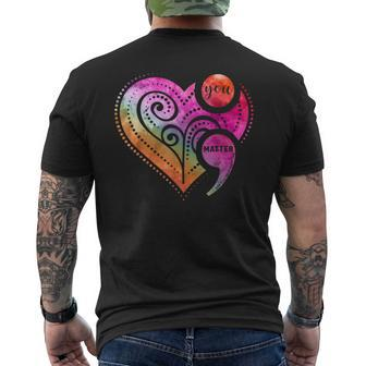 You Matter Semicolon Heart Mental Health Awareness Men's T-shirt Back Print - Monsterry DE