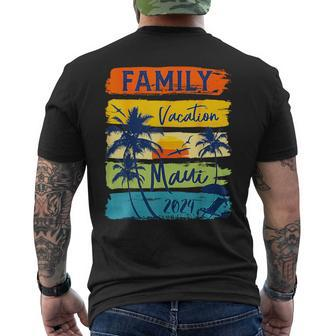 Maui Hawaii 2024 Hawaiian Vacation Matching Family Group Men's T-shirt Back Print | Mazezy